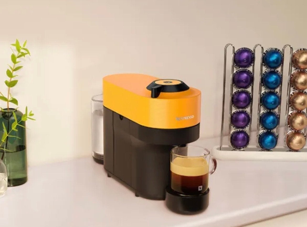 Nespresso Vertuo Pop - Fijne machine met garantie, Ophalen of Verzenden, Zo goed als nieuw, Koffiemachine, Koffiepads en cups