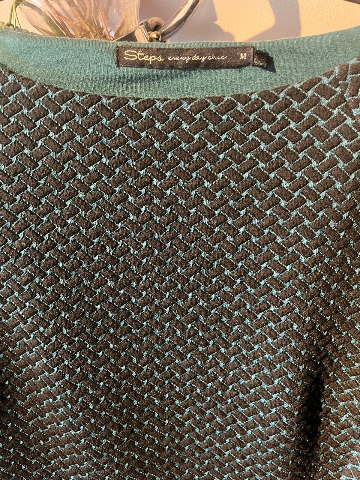 Steps jurk met patroon, maat M, Kleding | Dames, Maat 38/40 (M), Zwart, Ophalen of Verzenden, Zo goed als nieuw