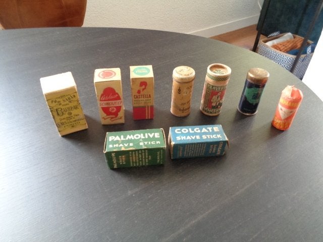 9 x verschillende shave stick / scheerstick / scheerzeep., Ophalen of Verzenden, Verpakking