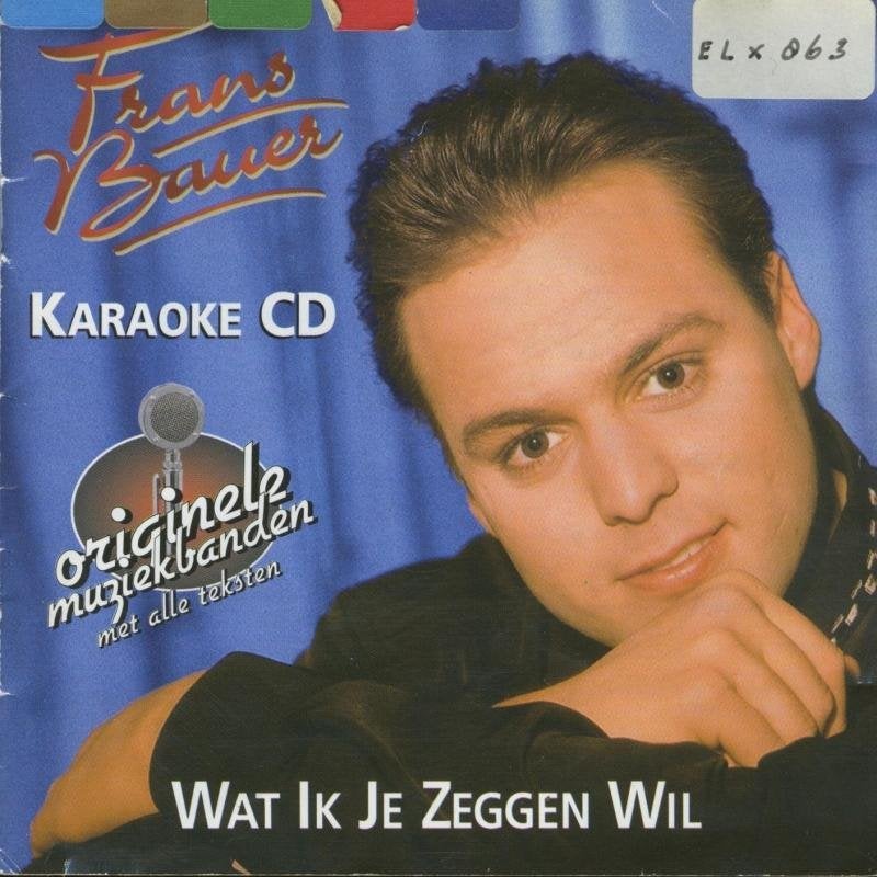 Frans Bauer - Wat Ik Je Zeggen Wil karaoke CD, Verzenden, Zo goed als nieuw, Pop, Album