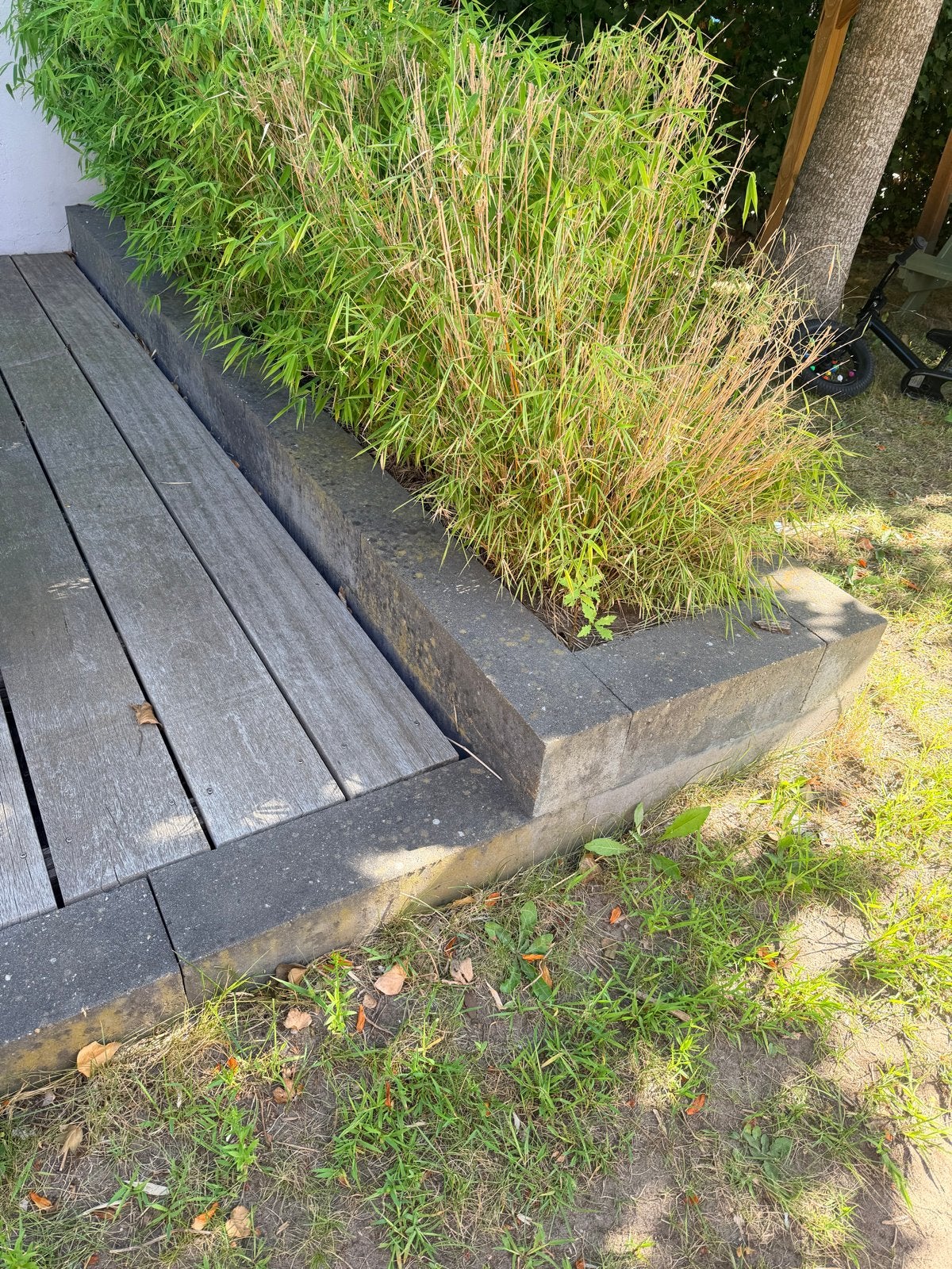GRATIS Border beton stapelblokken antraciet, Ophalen, Gebruikt, 100 cm of meer, Beton