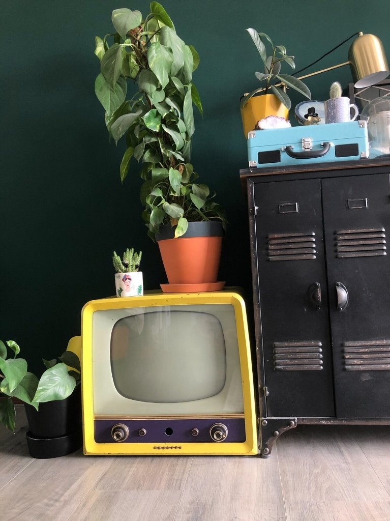 Vintage Philips televisie geel, Ophalen, Gebruikt, Minder dan 40 cm, Philips