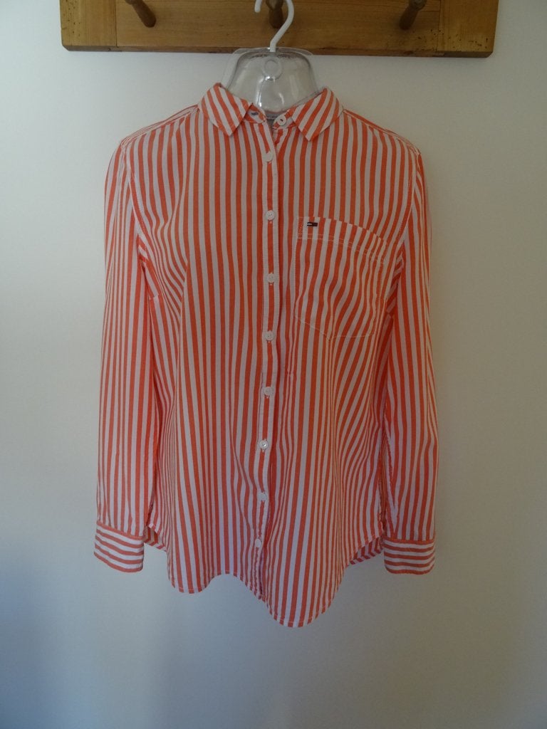 Tommy Hilfiger blouse mt M  - 100 % katoen, Maat 38/40 (M), Verzenden, Zo goed als nieuw, Rood
