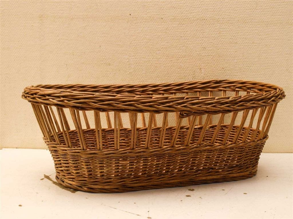 Rieten mand, Poppenwieg, Hondenmand 52128, Antiek en Kunst, Ophalen of Verzenden