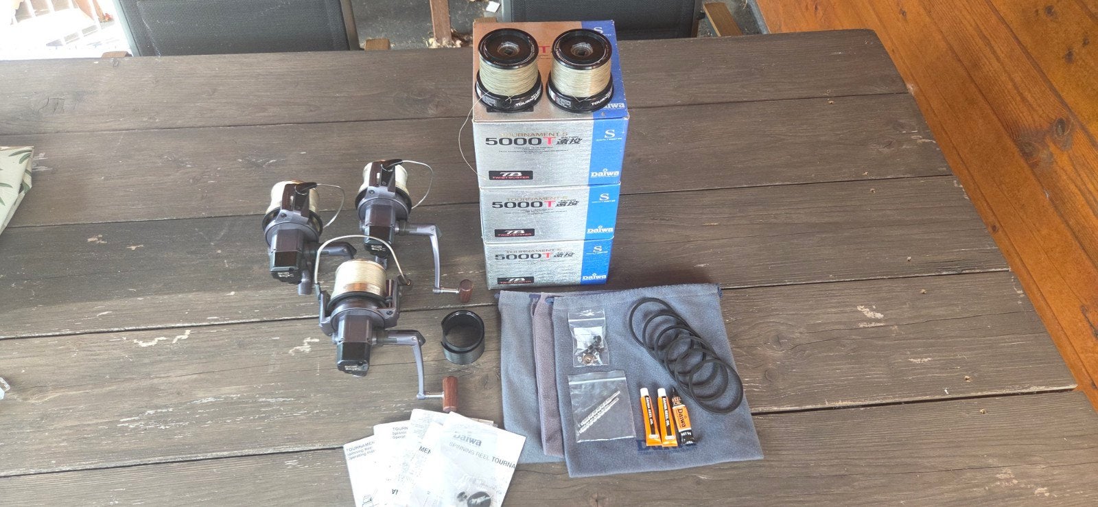 DAIWA S5000T **UPGRADE** + RESERVESPOELEN, Watersport en Boten, Ophalen of Verzenden, Gebruikt, Molen
