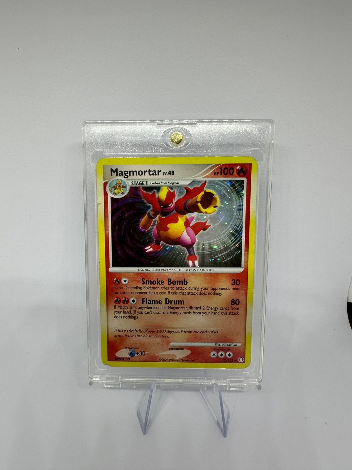 Magmortar 12/123 - Holo Rare Mysterious Treasures Pokemon, Ophalen of Verzenden, Zo goed als nieuw
