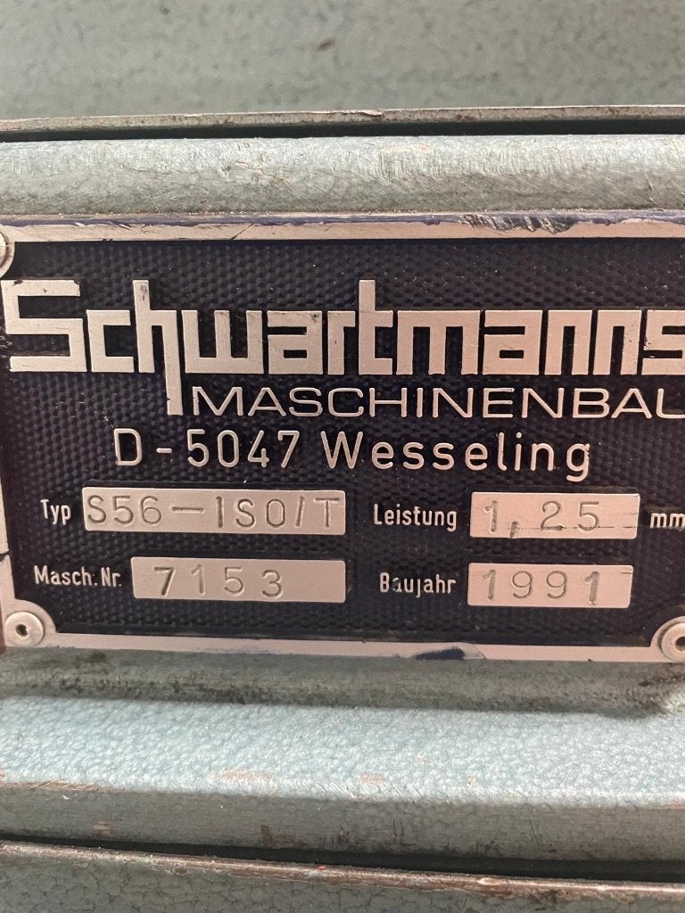 Schwartmanns S56- ISO/T voormachine / vels machine, Ophalen, Gebruikt