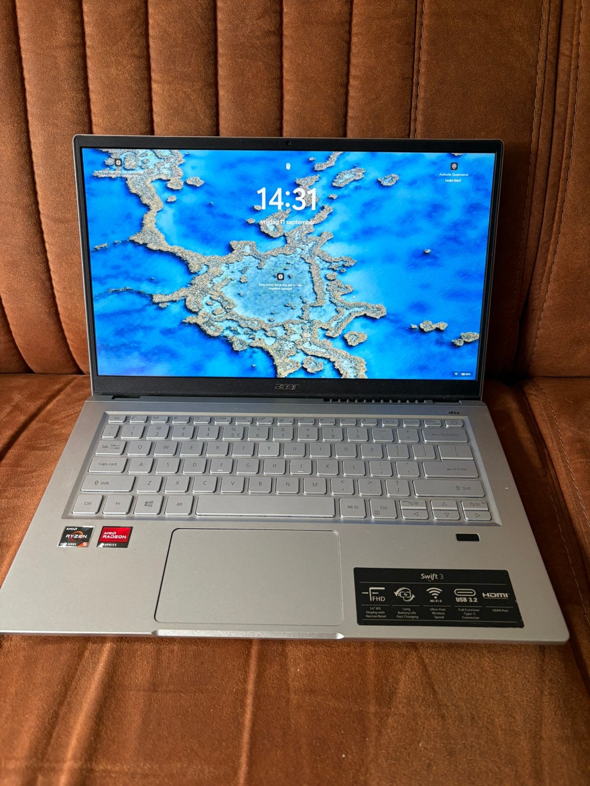 Acer laptop Swift 3, Met videokaart, 2 tot 3 Ghz, Qwerty, 8 GB