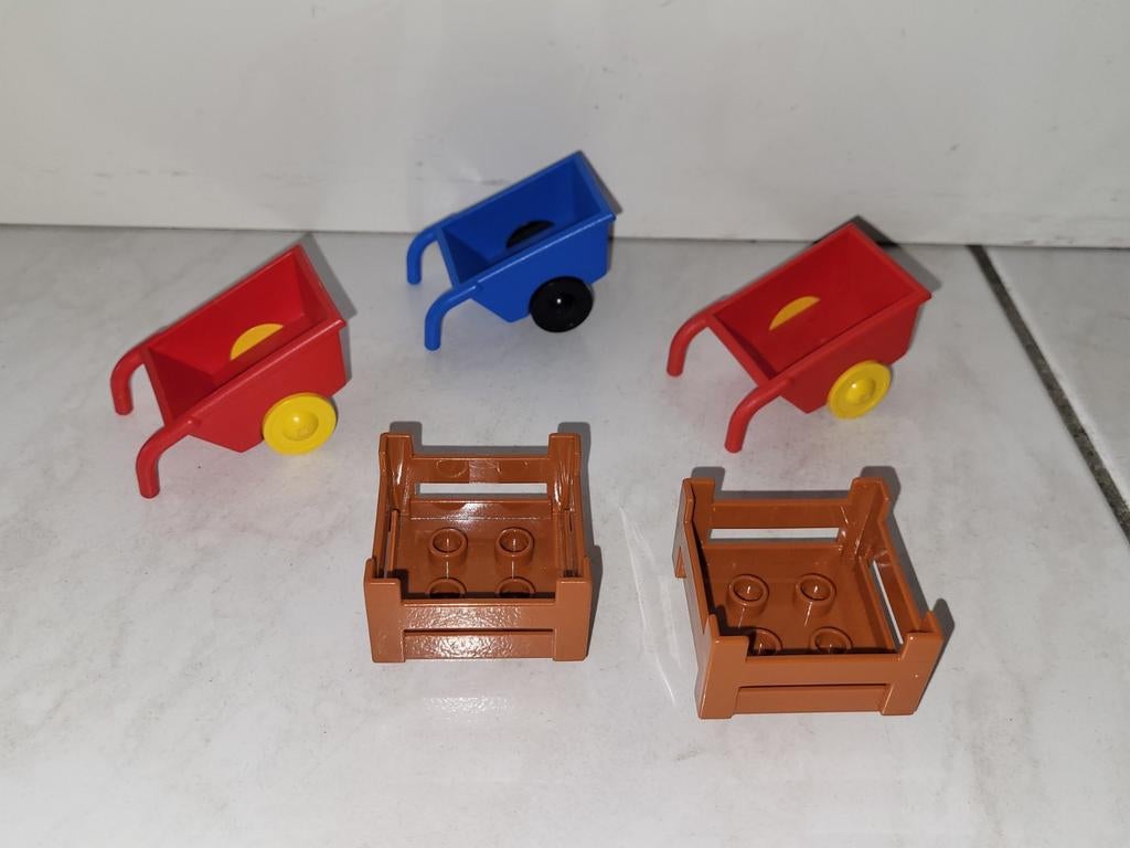 Duplo set met kruiwagens en kratjes set 1, Gebruikt, Ophalen of Verzenden, Duplo, Duplo
