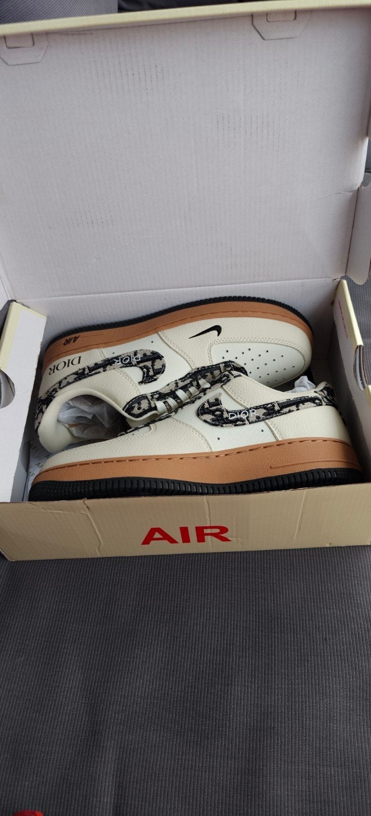 Nike Air Force 1 Low Custom (Dior patroon) - Maat 41, Kleding | Dames, Schoenen, Wit, Nieuw, Ophalen of Verzenden, Sneakers of Gympen