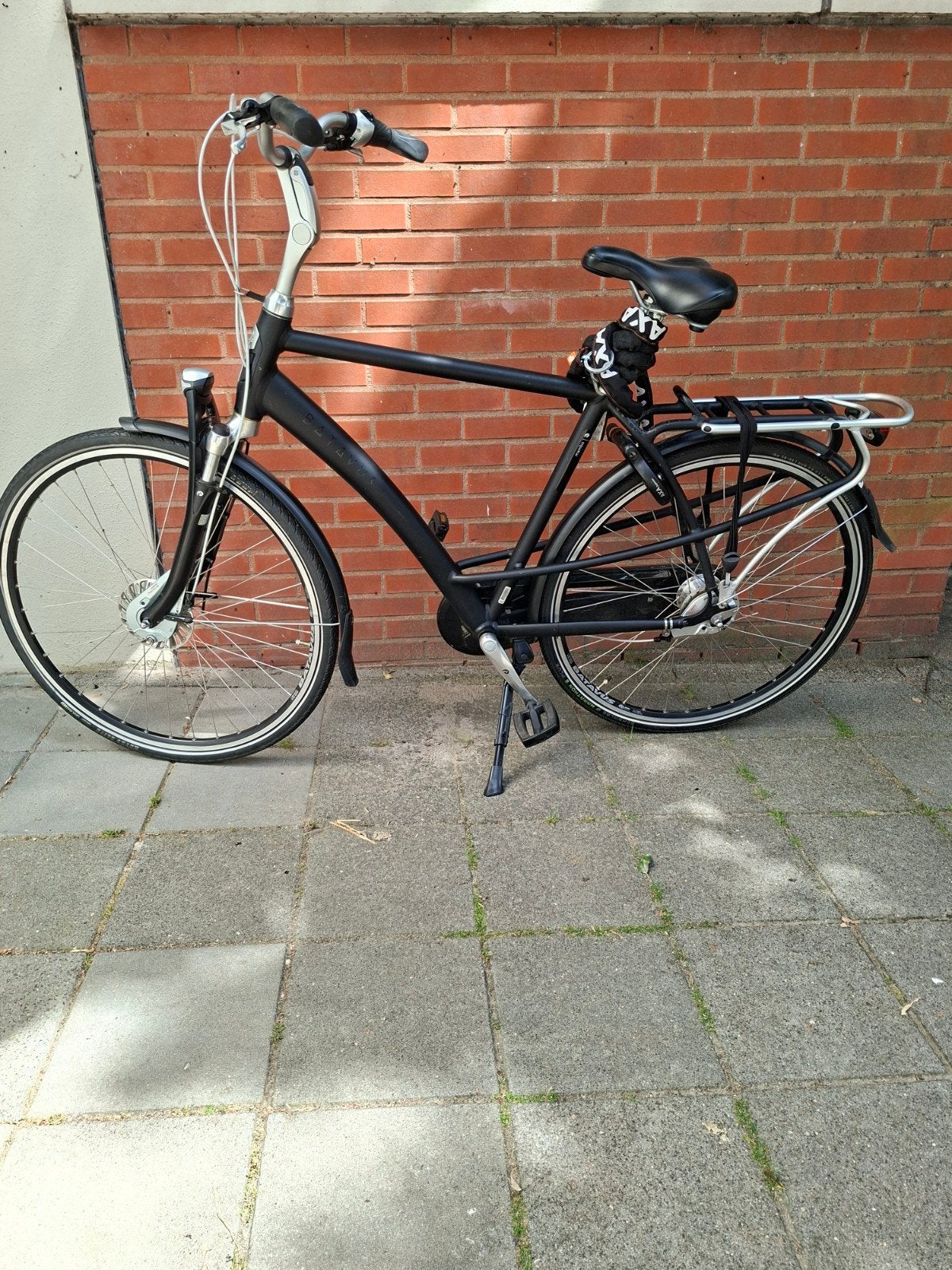 Batavus Mambo mat zwarte stadsfiets, Fietsen en Brommers, Fietsen | Dames | Damesfietsen, Ophalen, Gebruikt, Versnellingen, Batavus
