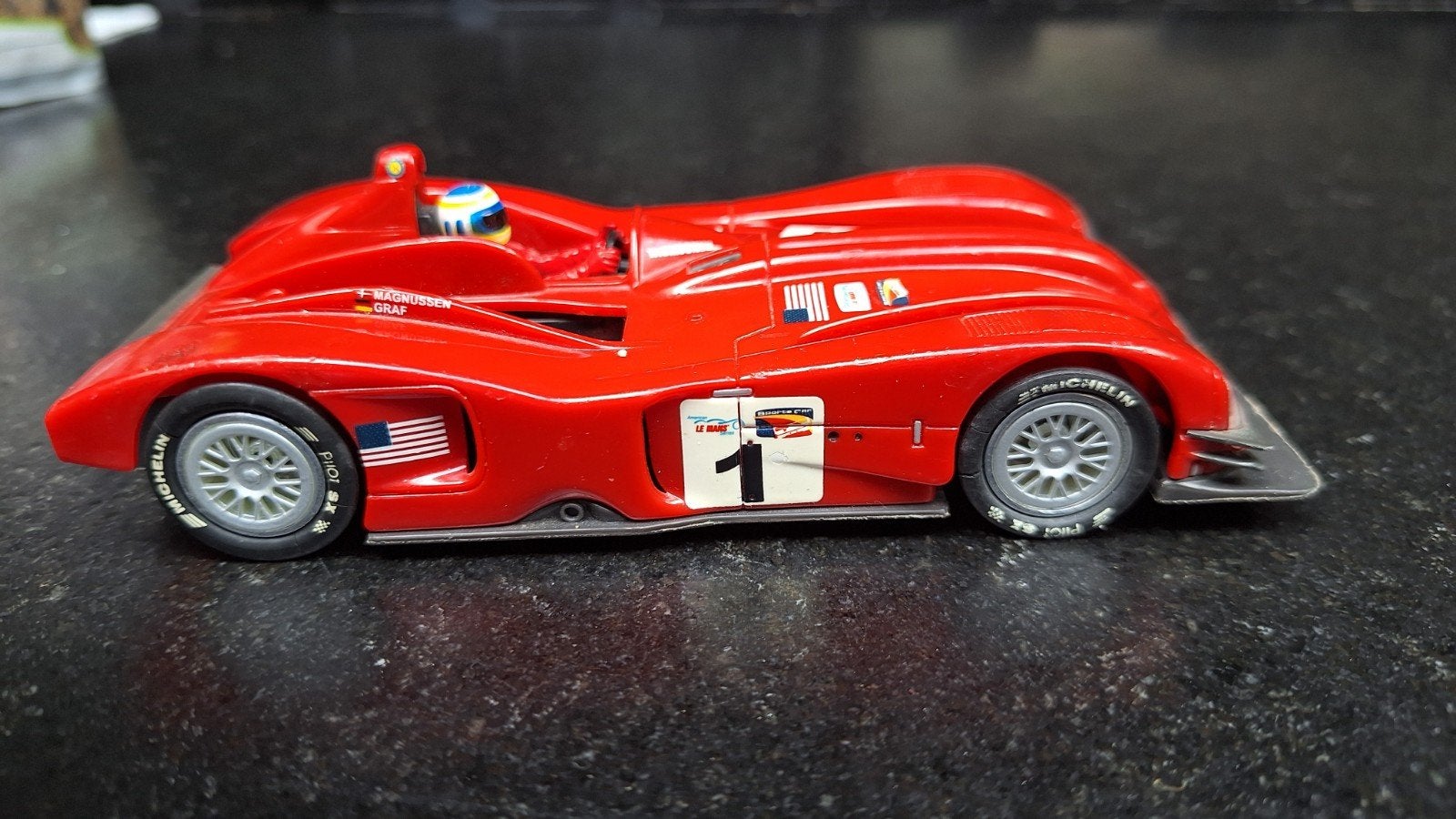 Carrera Evolution Slotrace Auto Rood #1, Ophalen of Verzenden, Gebruikt