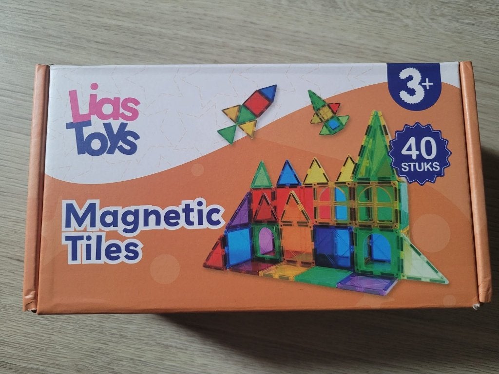 Lias Toys Magnetic Tiles - 40 stuks, Overige merken, Onbekend@liastoys.com, Onbekend, Nieuw