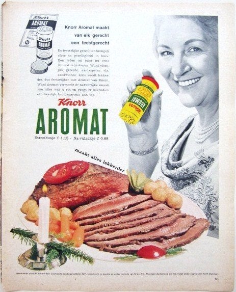 22 vintage advertenties reclames Knorr 57-80 Aromat soep, Ophalen of Verzenden, Gebruikt, Overige typen