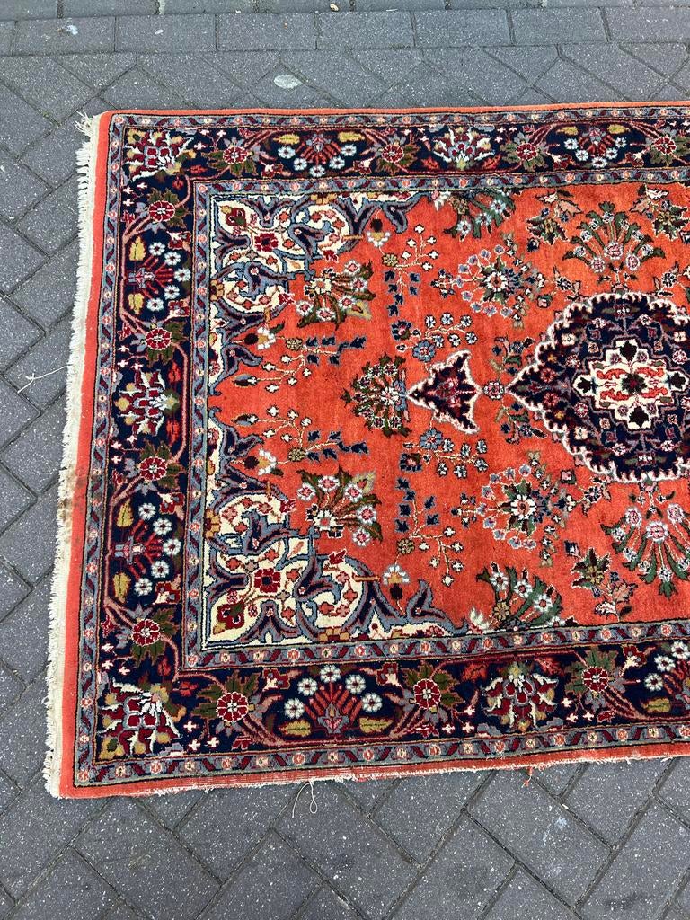Vintage Perzisch Tapijt 125x198 cm, Ophalen of Verzenden, Gebruikt, Rechthoekig
