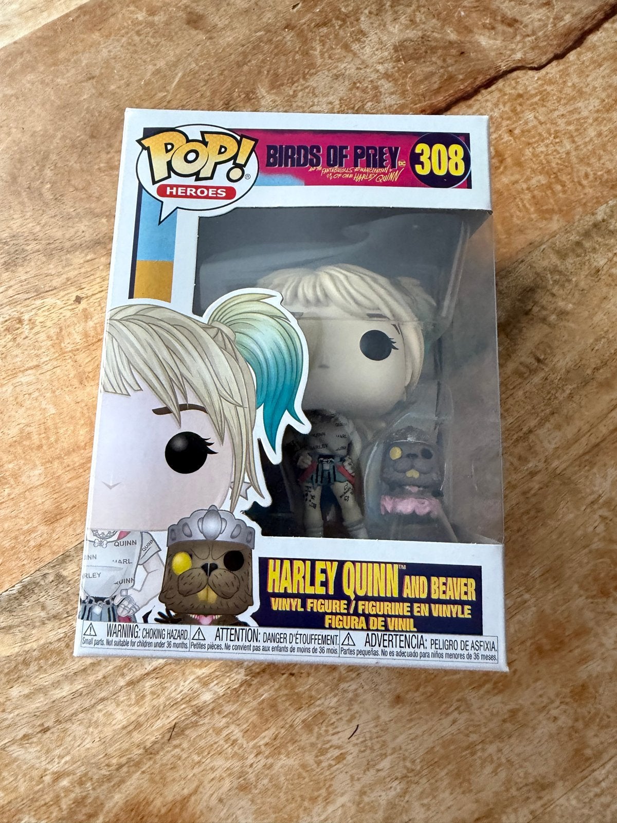 Funko Pop! Birds of Prey Harley Quinn & Beaver #308, Verzamelen, Poppetjes en Figuurtjes, Ophalen of Verzenden, Zo goed als nieuw