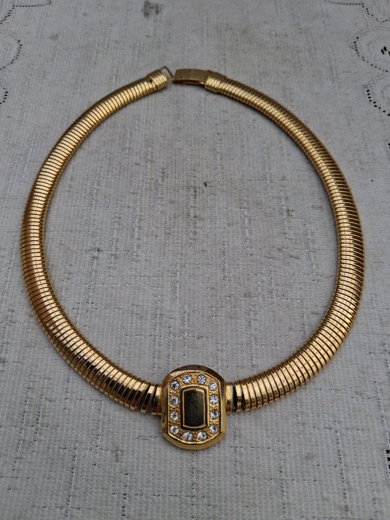 Vintage ketting, Verzenden, Overige materialen, Ketting, Met edelsteen