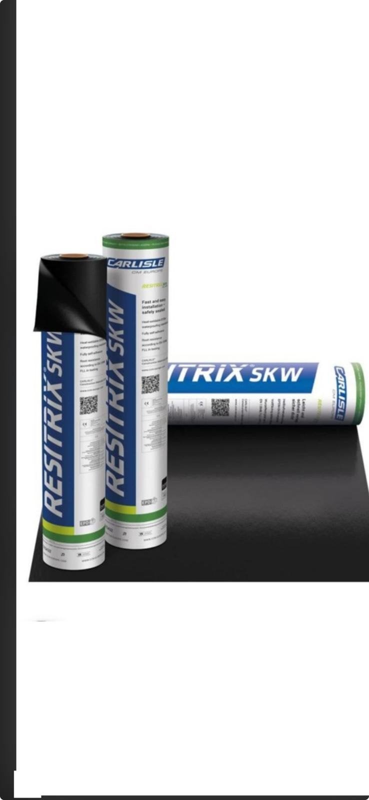 5 rollen Resitrix SKW dakleer - EPDM dakbedekking, Overige materialen, Zwart, Nieuw, Ophalen of Verzenden