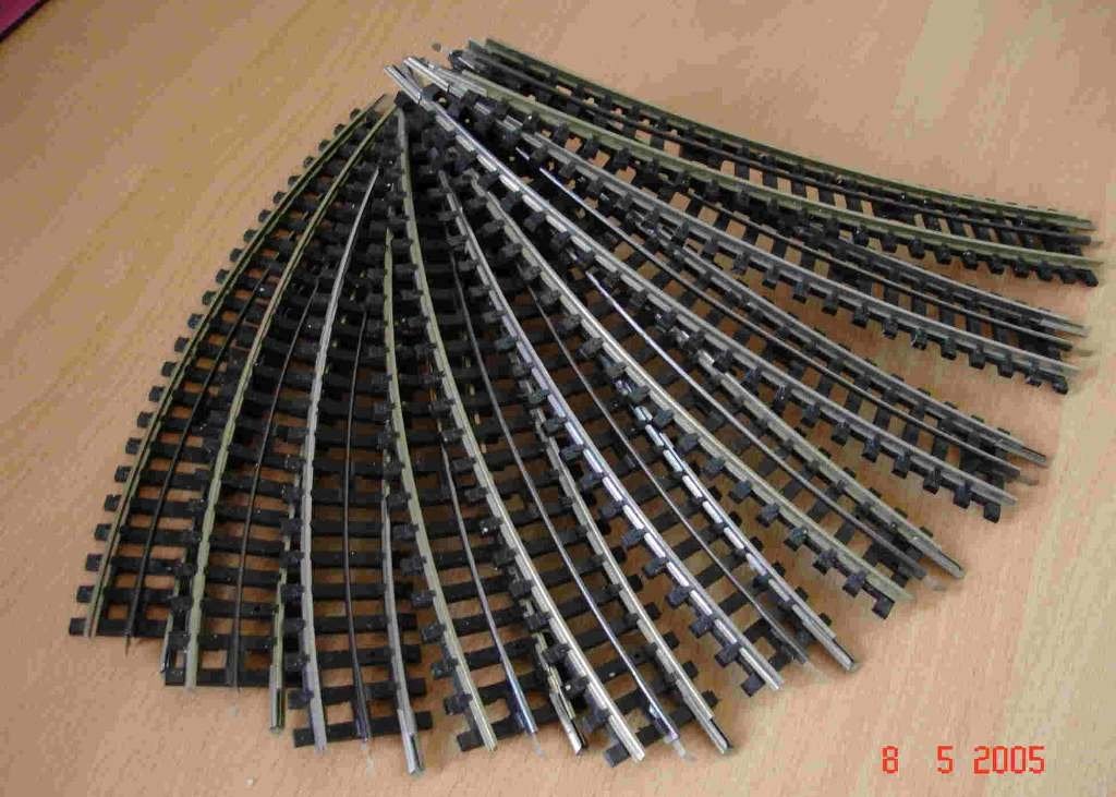 Trix Express rails nieuw zilver vol profiel rond R1 en R2, Gelijkstroom, Trix, Nieuw, Rails