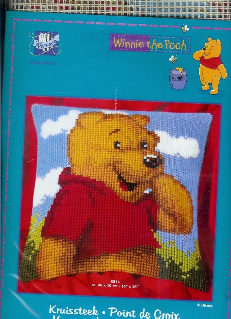 Cado OPRUIMING WINNIE THE POOH borduurpakket kussen 8514, Ophalen of Verzenden, Nieuw, Handborduren, Borduurpakket