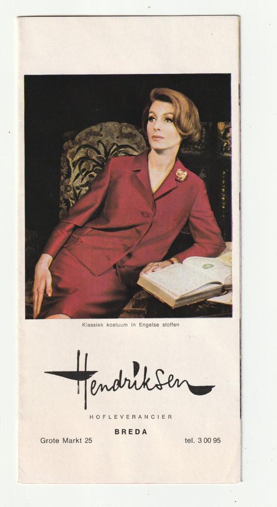Hendriksen Breda oude mode folder, Verzenden, Gelezen, Overige merken