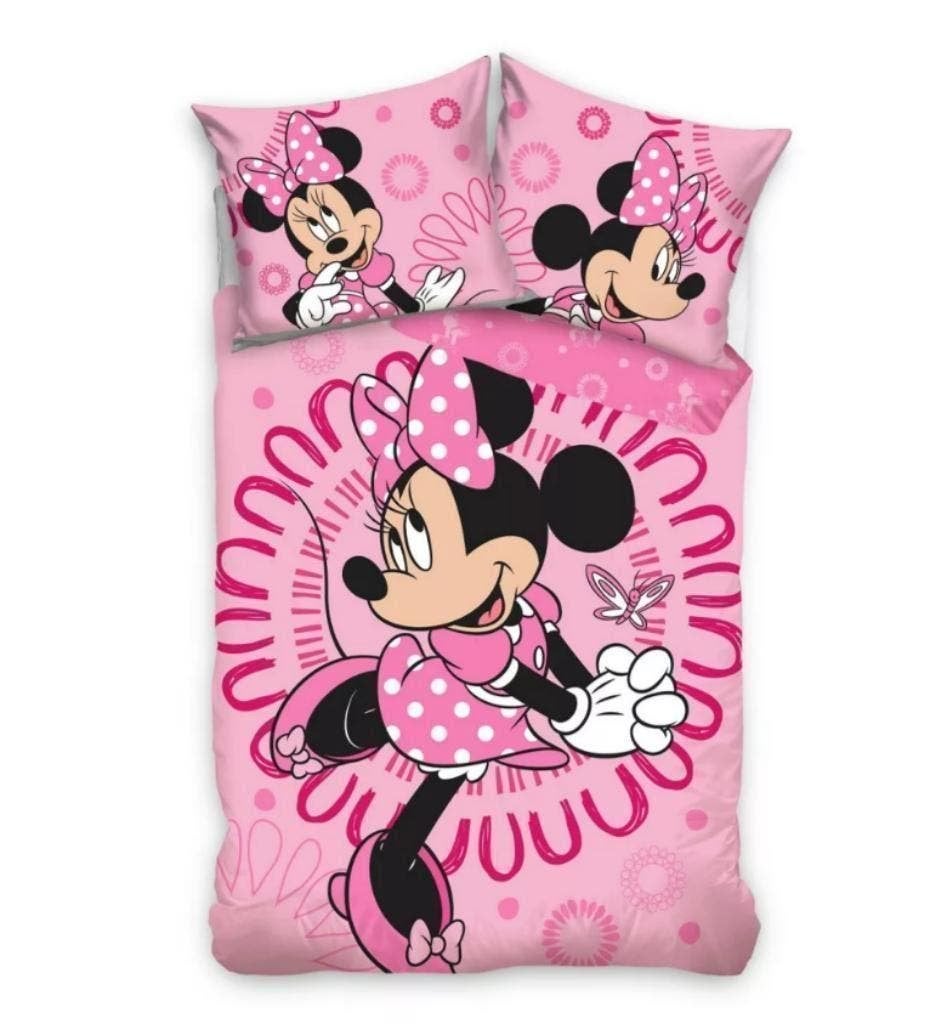 Minnie Mouse Dekbedovertrek 140 X 200 cm - Disney - Katoen, Kinderen en Baby's, Kinderkamer | Beddengoed, Meisje, Dekbedovertrek