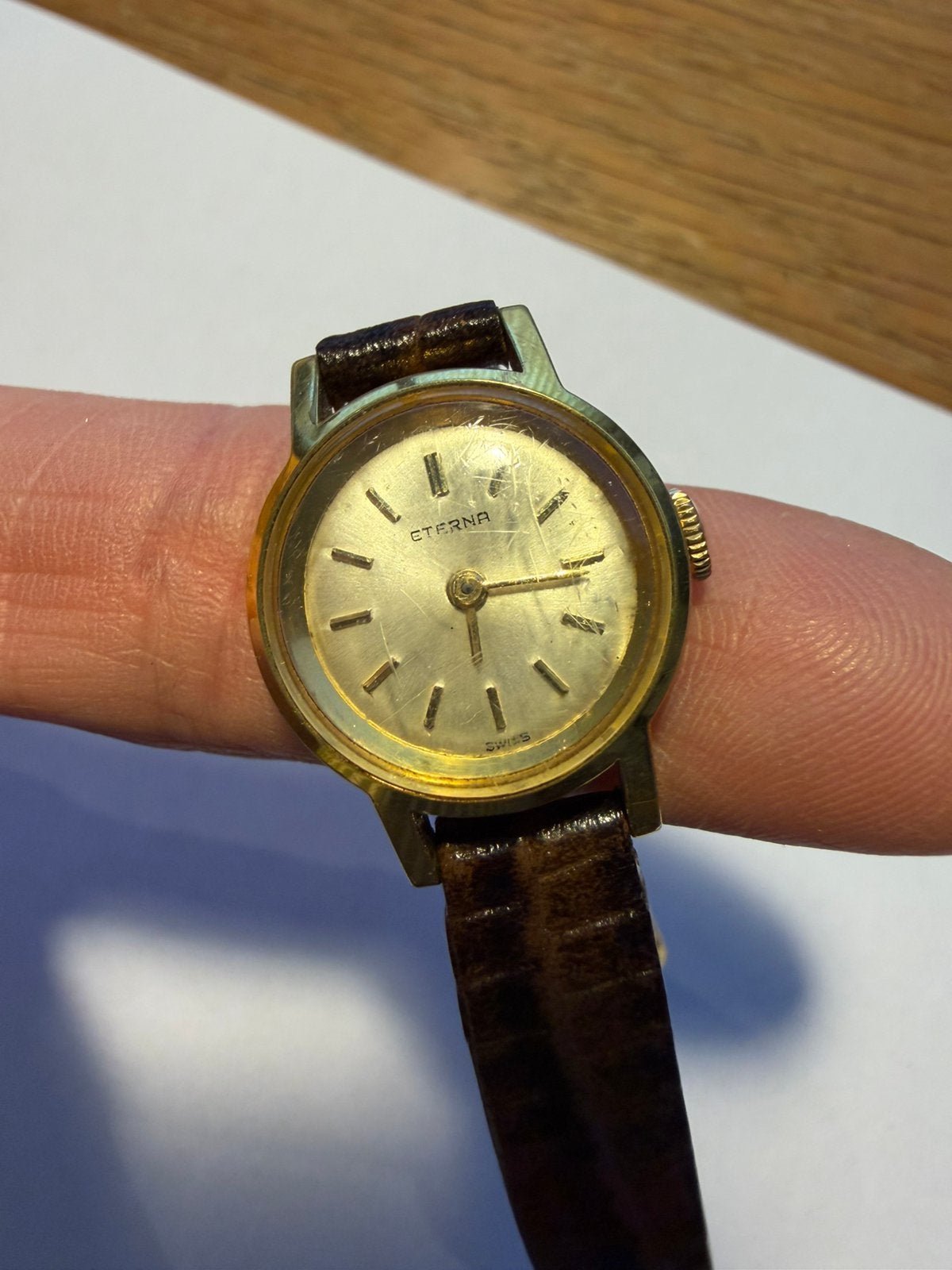 ETERNA VINTAGE GOEDE STAAT, Sieraden, Tassen en Uiterlijk, Ophalen of Verzenden, Gebruikt, Zilver, Staal