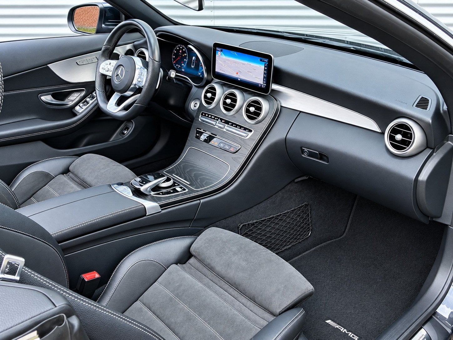 Mercedes C-klasse Cabrio 200 Autm AMG Led Carplay Cruis 2020, Automaat, 4 cilinders, 4 stoelen, Bedrijf