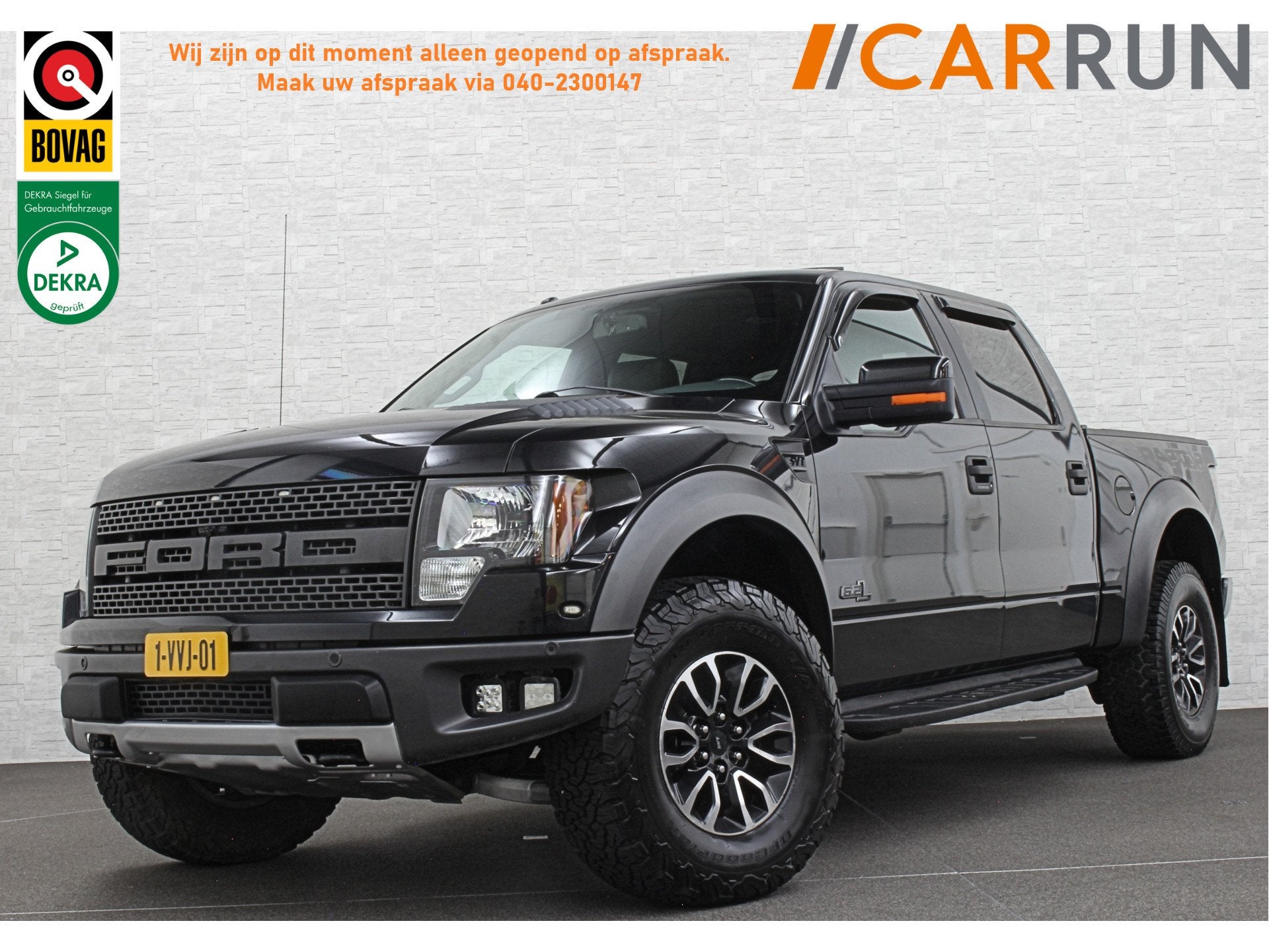 Ford USA F-150 RAPTOR SVT 6.2 V8 FOX Dempers | LPG | Stoelve, 6201 cc, Zwart, Bedrijf, Vierwielaandrijving
