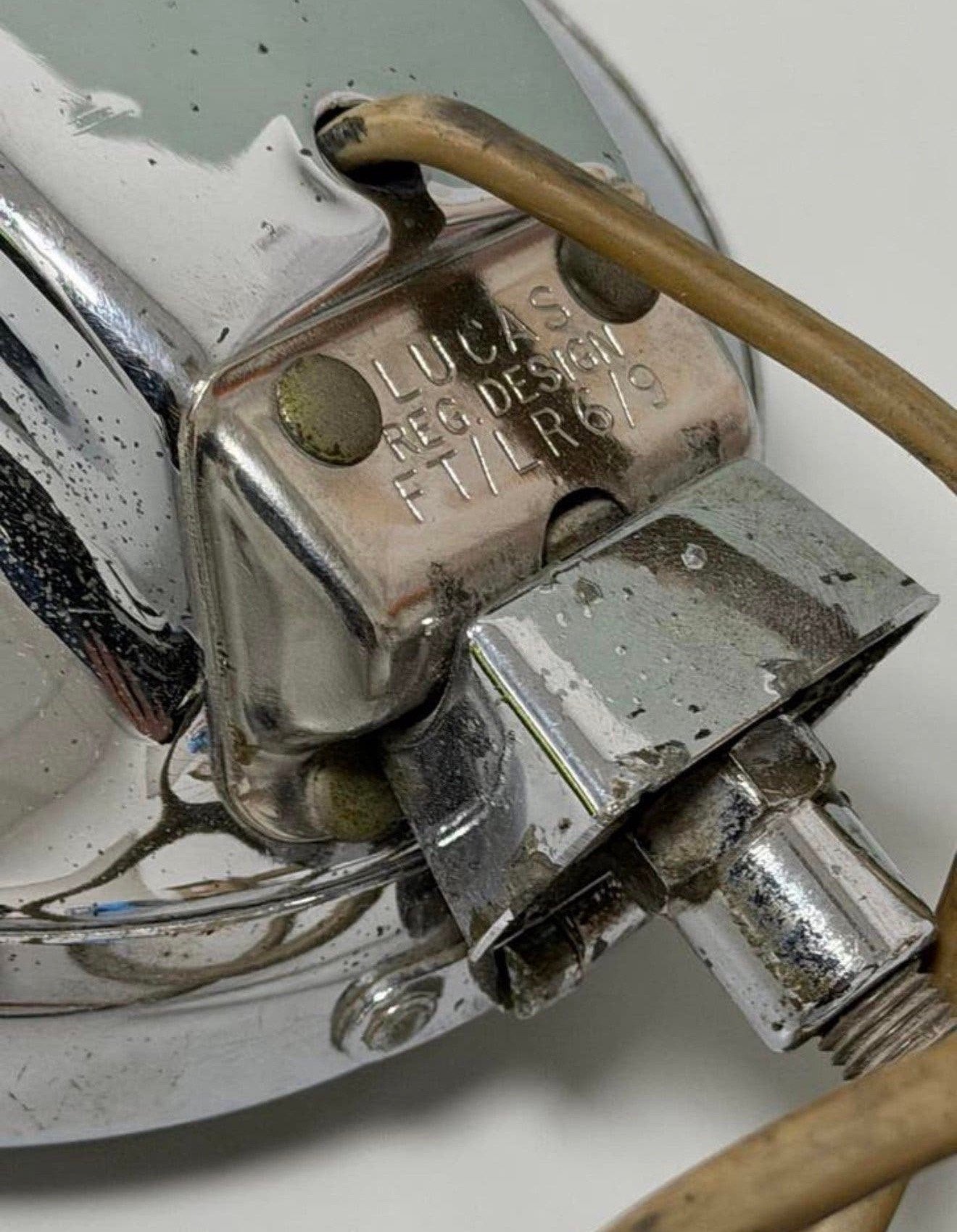 Lucas FT/LR6/9 Chrome Mistlamp Oldtimer Werkend verstraler, P, P, P, Ophalen of Verzenden