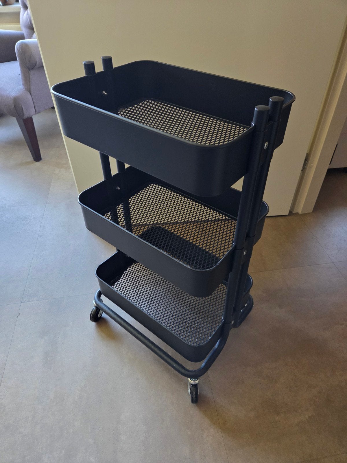 IKEA RÅSKOG Roltafel / Keukentrolley - Zwart, Ophalen, Zo goed als nieuw
