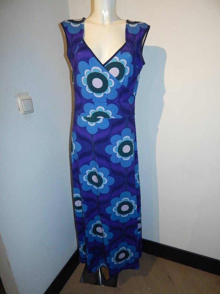 Tante Betsy lange jurk vintage retro look bloemen kleur M