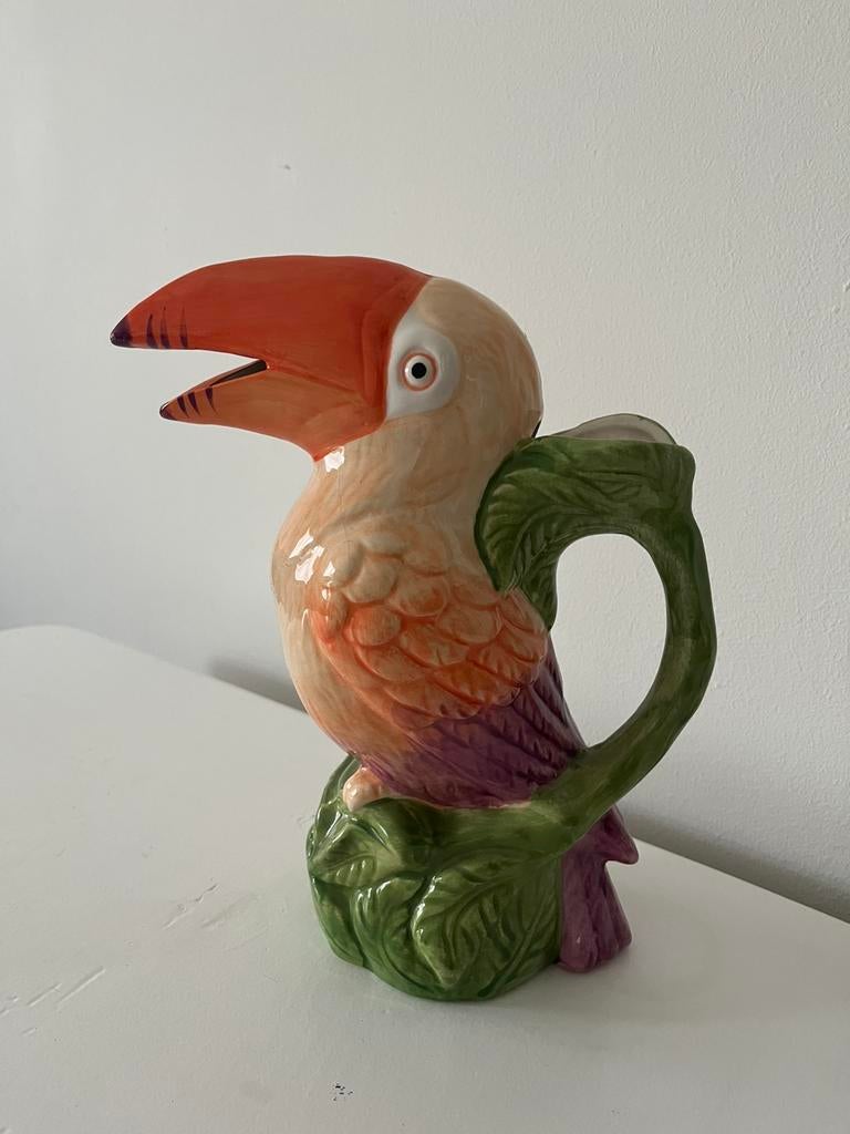 Gekleurde papegaai vaas/ kan Sissy Boy, Huis en Inrichting, Woonaccessoires | Vazen, Steen, Overige kleuren, Nieuw, Ophalen of Verzenden