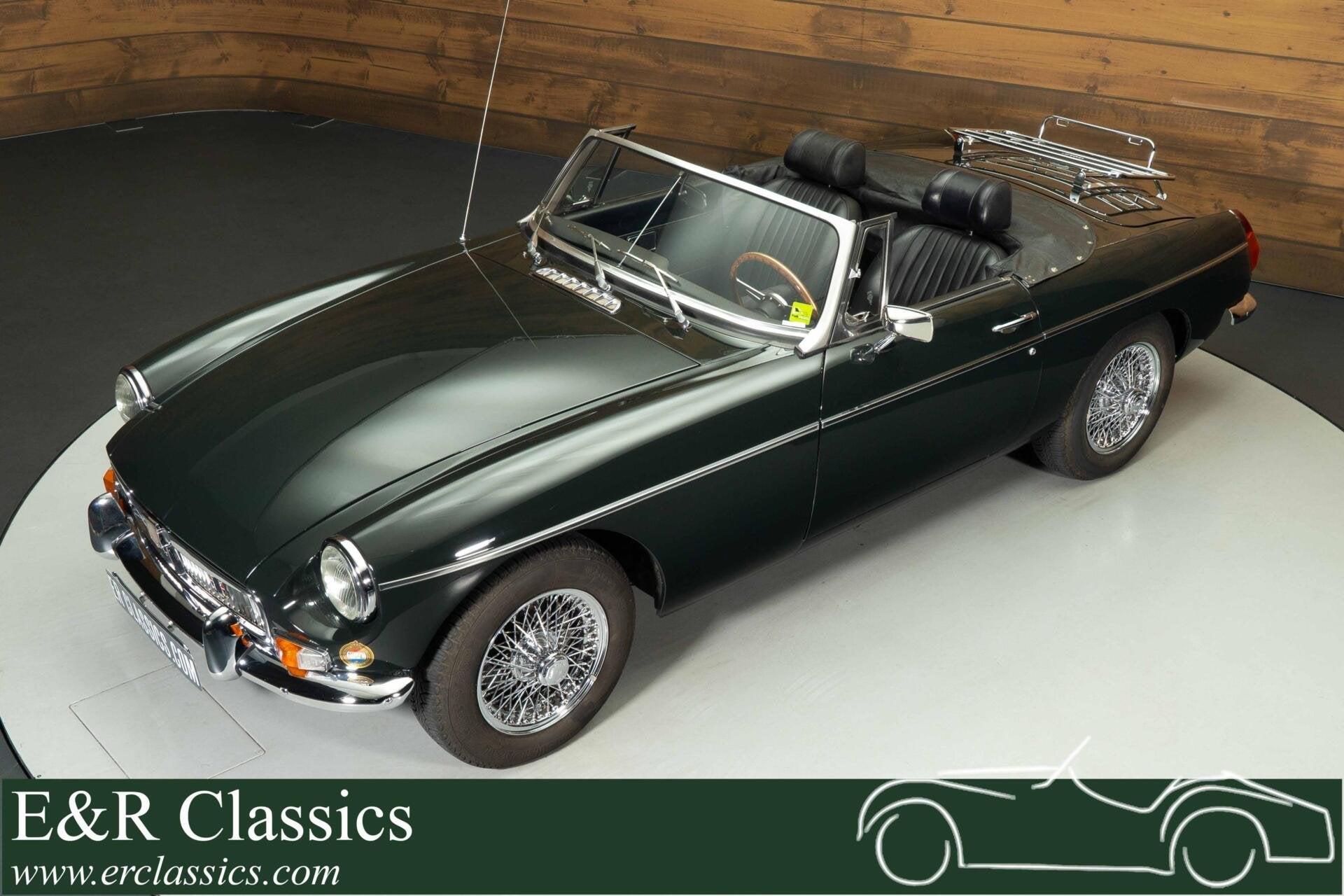 MG MG B Cabriolet | 1973, Auto's, Achterwielaandrijving, Zwart, 95 pk, Cabriolet