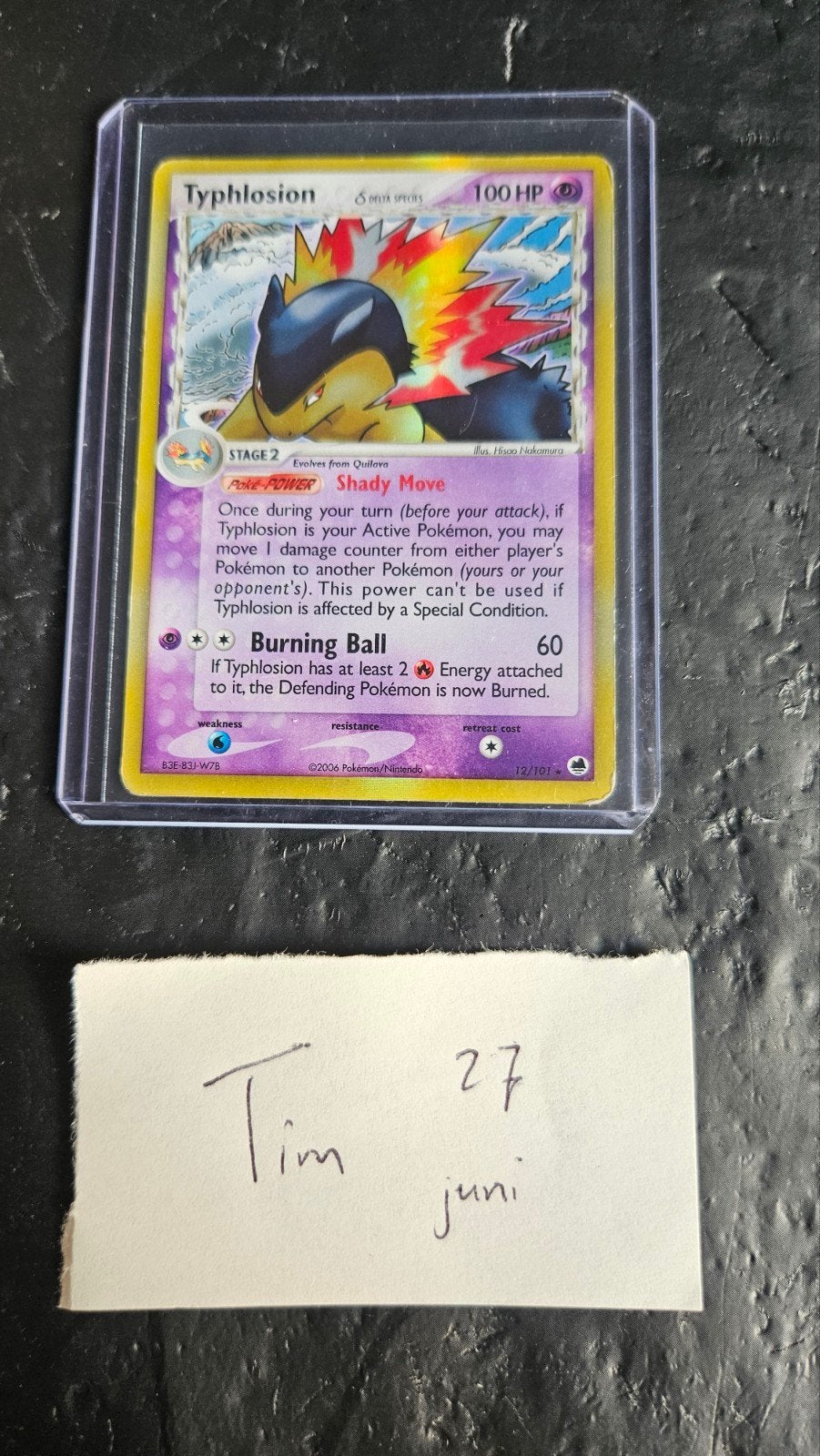 Typhlosion Delta Species Pokémon Kaart 12/101, Hobby en Vrije tijd, Verzamelkaartspellen | Pokémon, Ophalen of Verzenden, Zo goed als nieuw