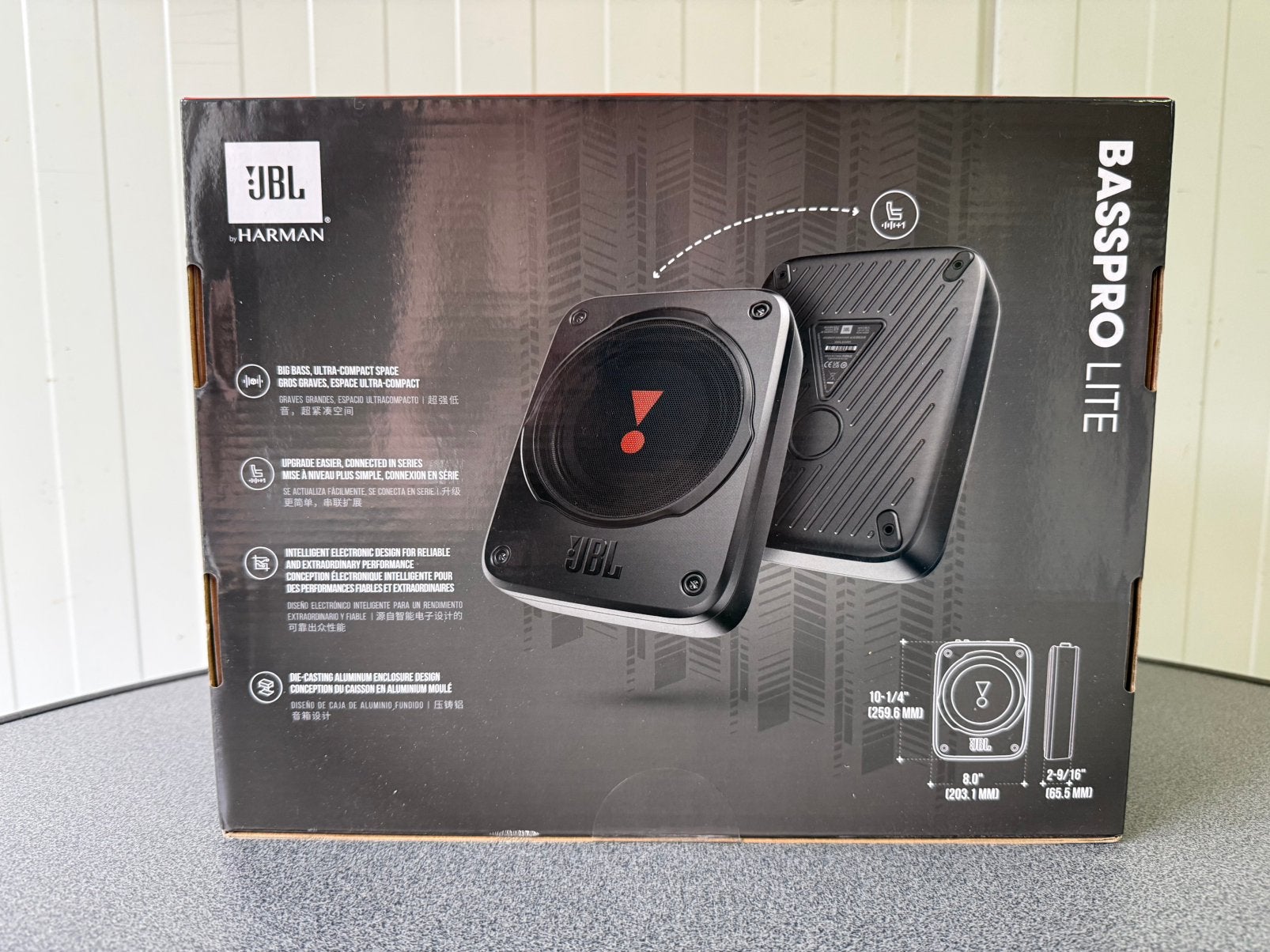 JBL BassPro Lite Subwoofer Actieve Underseat Autosubwoofer, Auto diversen, Autospeakers, Ophalen of Verzenden, Zo goed als nieuw