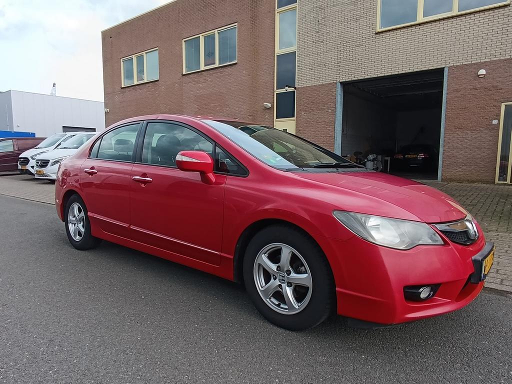Honda Civic 1.3 Vtec Hybrid 4DR C-tr. 2009 Rood, Auto's, Honda, Origineel Nederlands, Bedrijf, Grijs, Hybride Elektrisch/Benzine