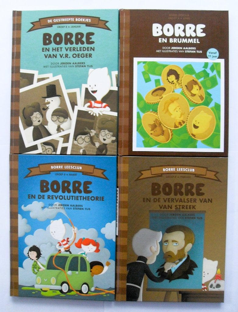4 Borre Boekjes Groep 8, Boeken, Ophalen of Verzenden, Zo goed als nieuw, Jeroen Aalbers, Fictie