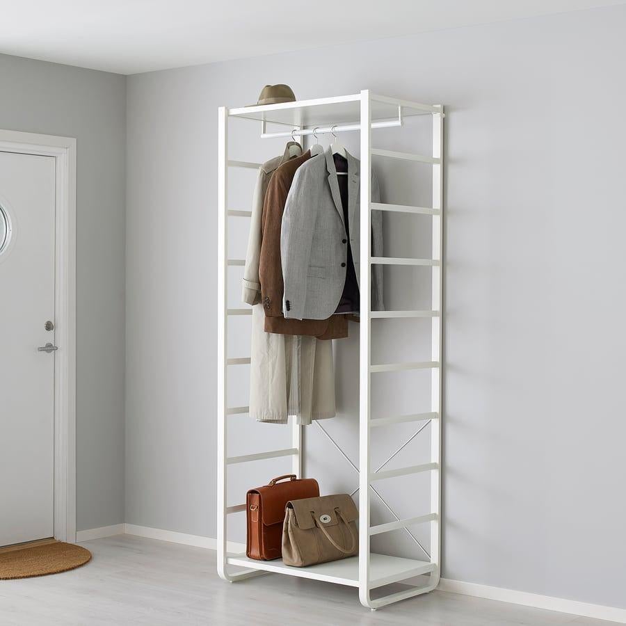 NP: €221 ELVARLI Kledingkastcombinatie, 84x55x216 cm, Ophalen, Overige houtsoorten, 200 cm of meer, Met plank(en)