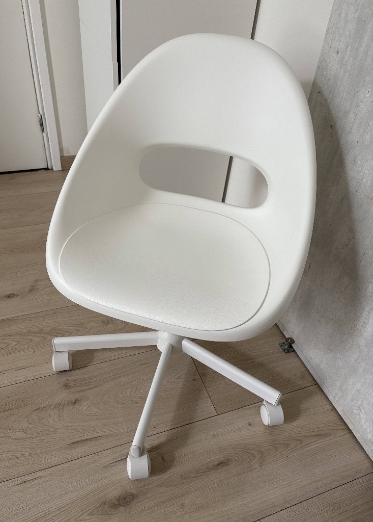 Loberget/Malskär bureaustoe - Loberget/Malskär desk chair, Ophalen, Zo goed als nieuw, Wit, Bureaustoel