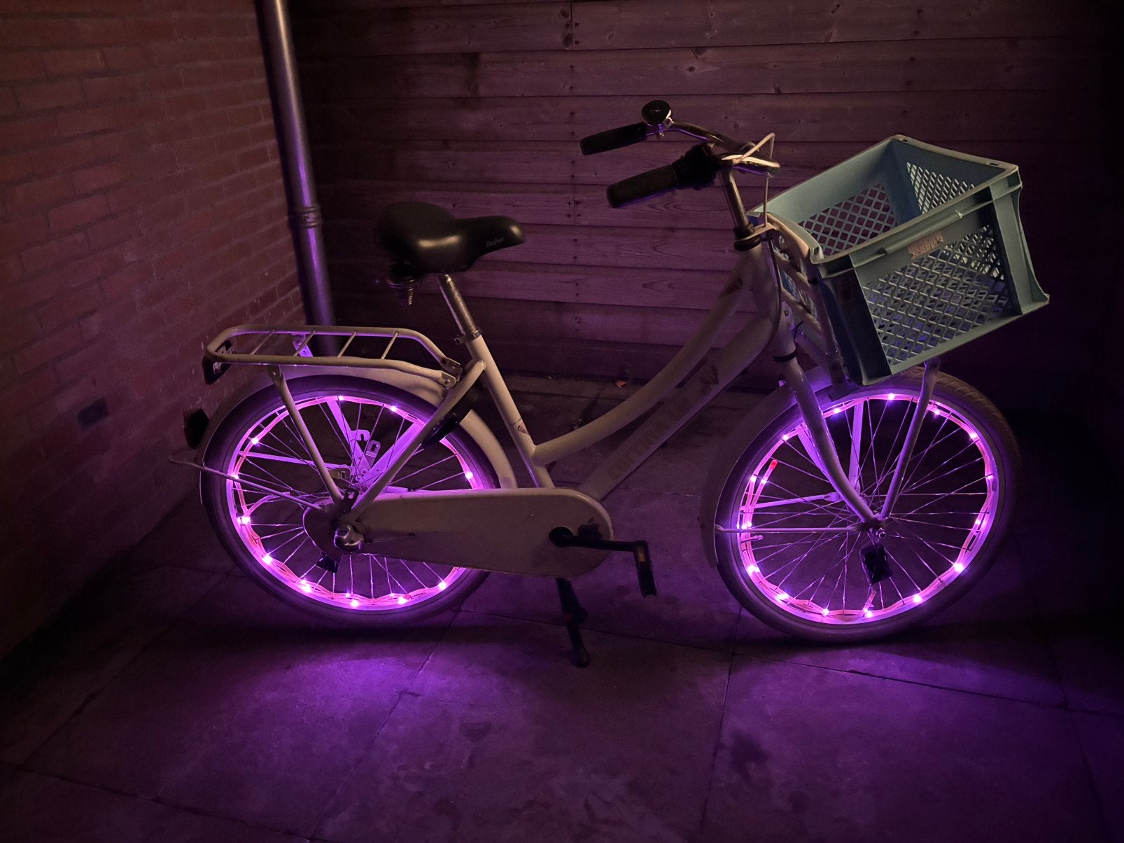 Cortina U4 24 inch, 3V fiets, witte met mooie verlichting, Ophalen, Terugtraprem, Versnellingen, Gebruikt