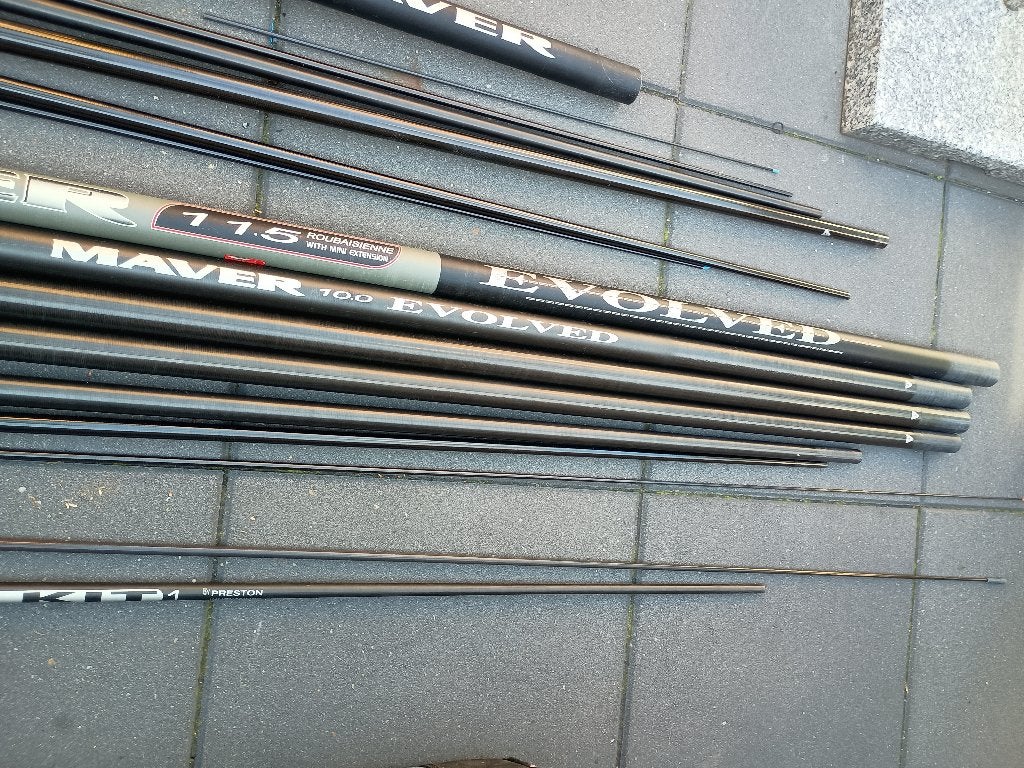 Hengel 11,50 meter, Ophalen, Zo goed als nieuw, Vaste hengel