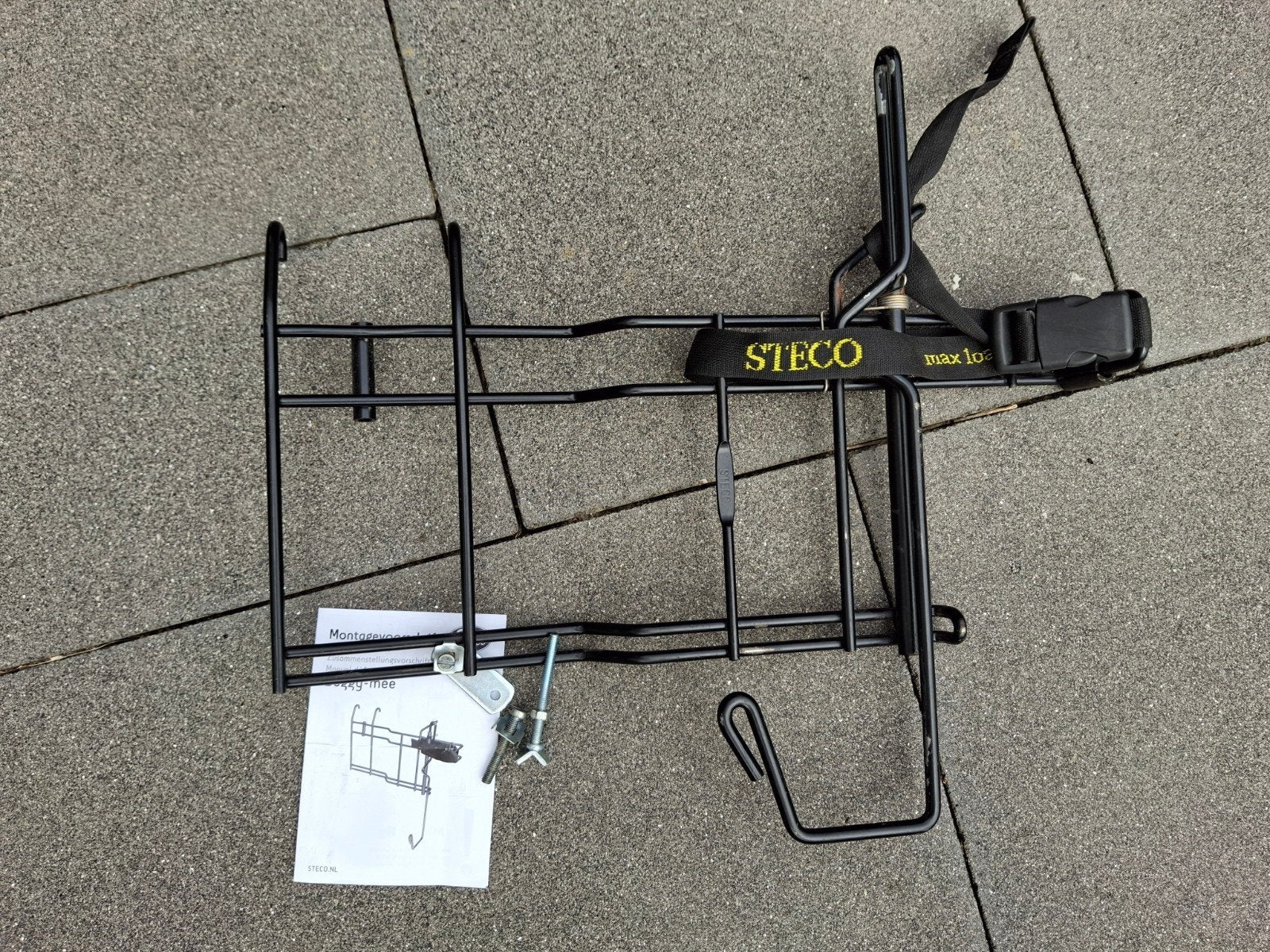 Steco buggy-mee buggydrager fiets, Ophalen
