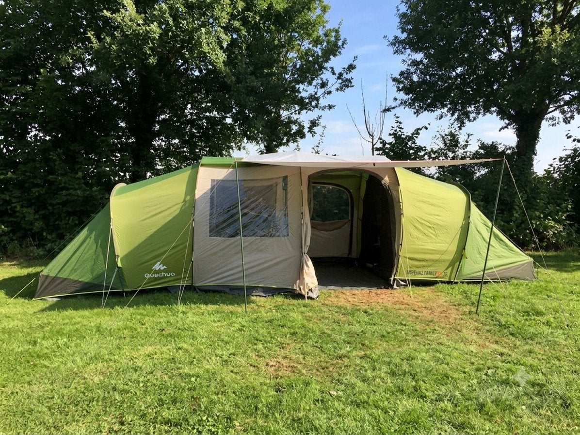 Quechua arpenaz family 8.4XL tent, 1 defecte rits, Caravans en Kamperen, Tenten, Ophalen, Gebruikt, Meer dan 6