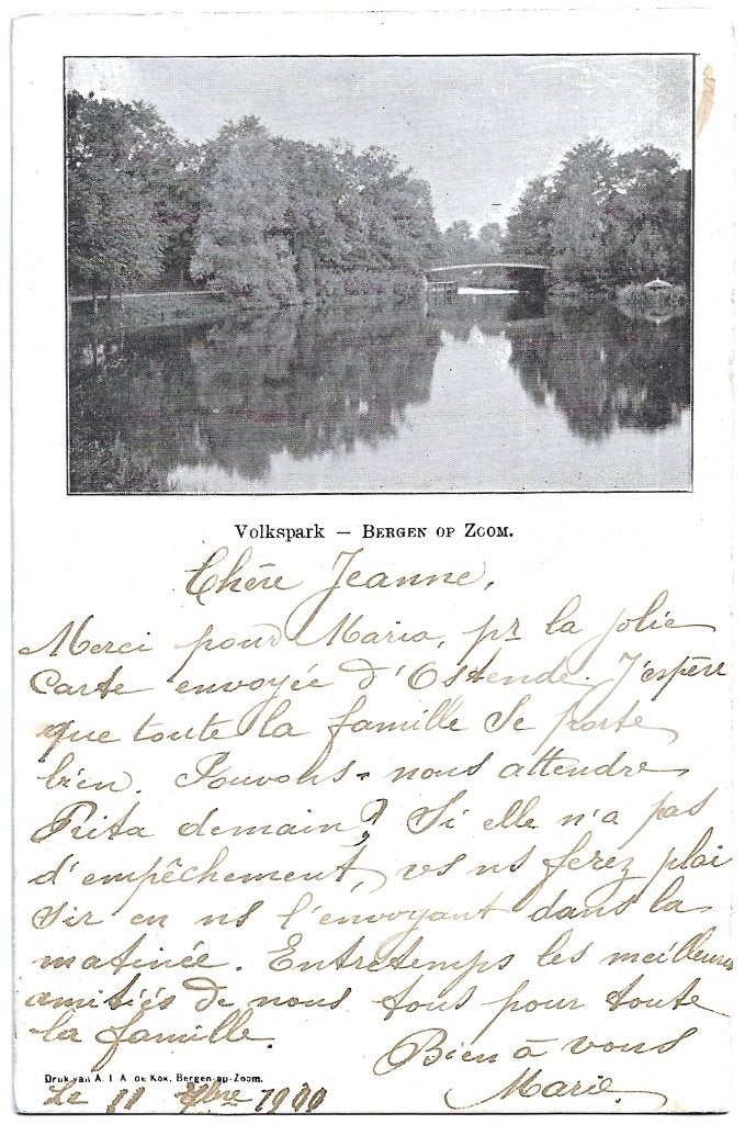 AK Bergen op Zoom - Volkspark 1900, Verzenden, Voor 1920, Ongelopen, Noord-Brabant