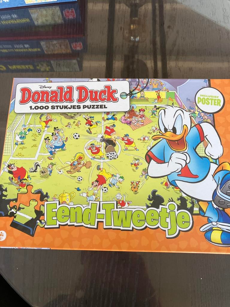 Donald Duck Puzzel Eend-Tweetje 1000 stukjes Nieuwstaat, Hobby en Vrije tijd, Denksport en Puzzels, Nieuw, Legpuzzel, 500 t/m 1500 stukjes