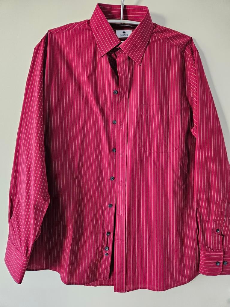 Zgan prachtig gestreept overhemd Kingfield easy care mt 42, Kleding | Heren, Overhemden, Ophalen of Verzenden, Zo goed als nieuw