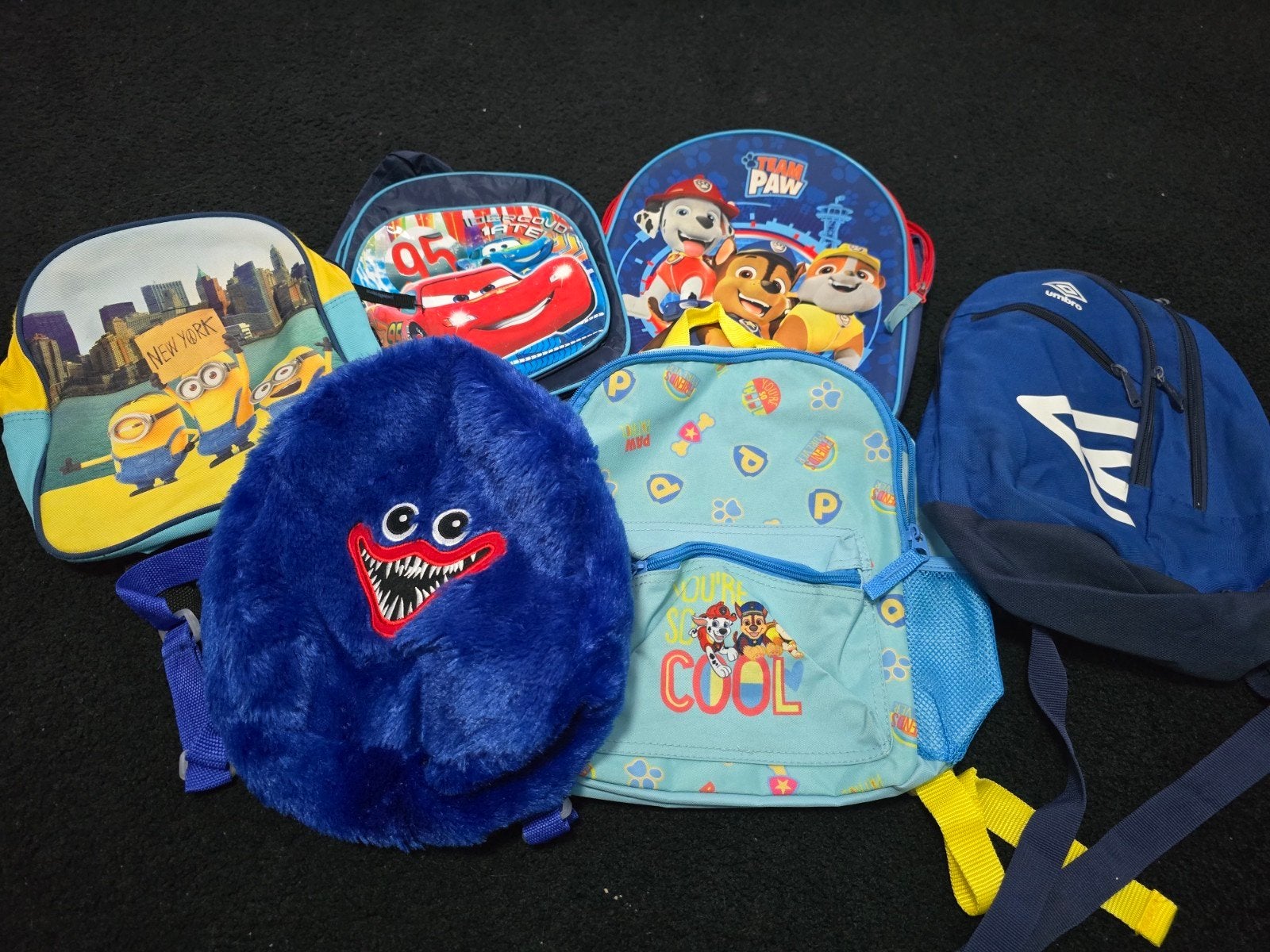 Diverse kinderrugzakken:Paw Patrol,Minions,Umbro,Huggy Wu, Sieraden, Tassen en Uiterlijk, Gebruikt, Minder dan 30 cm, Disney of Dora