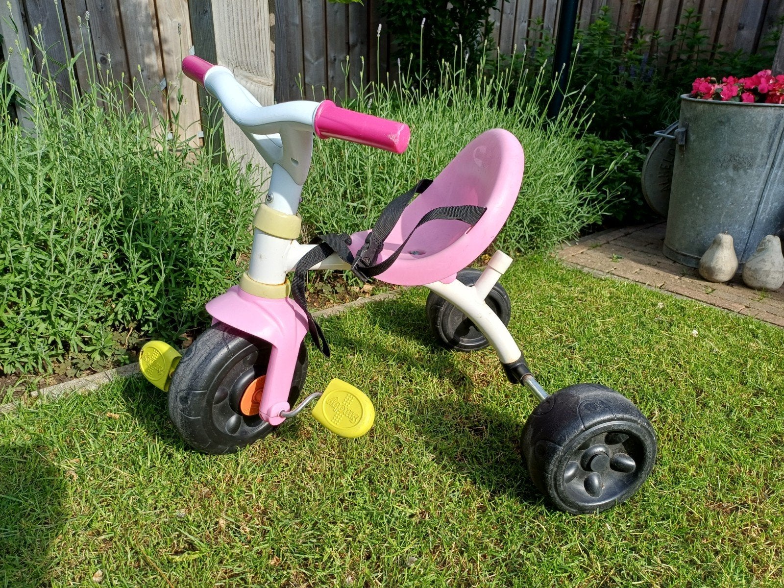 Smoby driewieler, Ophalen, Zo goed als nieuw, Duwstang