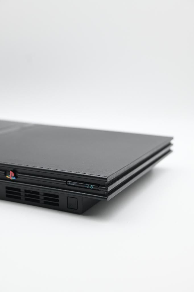 Playstation 2 Slim + Controller, Spelcomputers en Games, Spelcomputers | Sony PlayStation 2, Gebruikt, Zwart, Ophalen of Verzenden